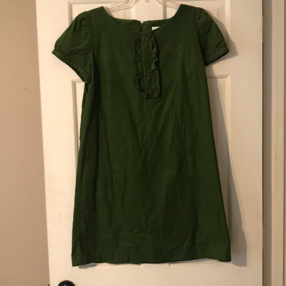 LOFT Green corduroy shift dress